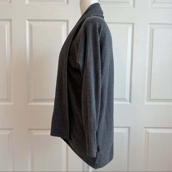 Old Navy Open Front Shawl Gray Hi Low Cardigan - Picture 2 of 7